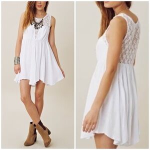 Free People Fiesta Dress XS white crochet lace